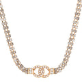 Chanel Crystal Pearl CC Choker Necklace Gold