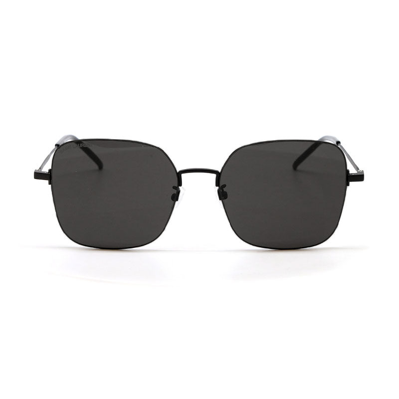 Saint Laurent Sunglasses Square Full Rim, Black Frame and Black Lens SL410WIRE002