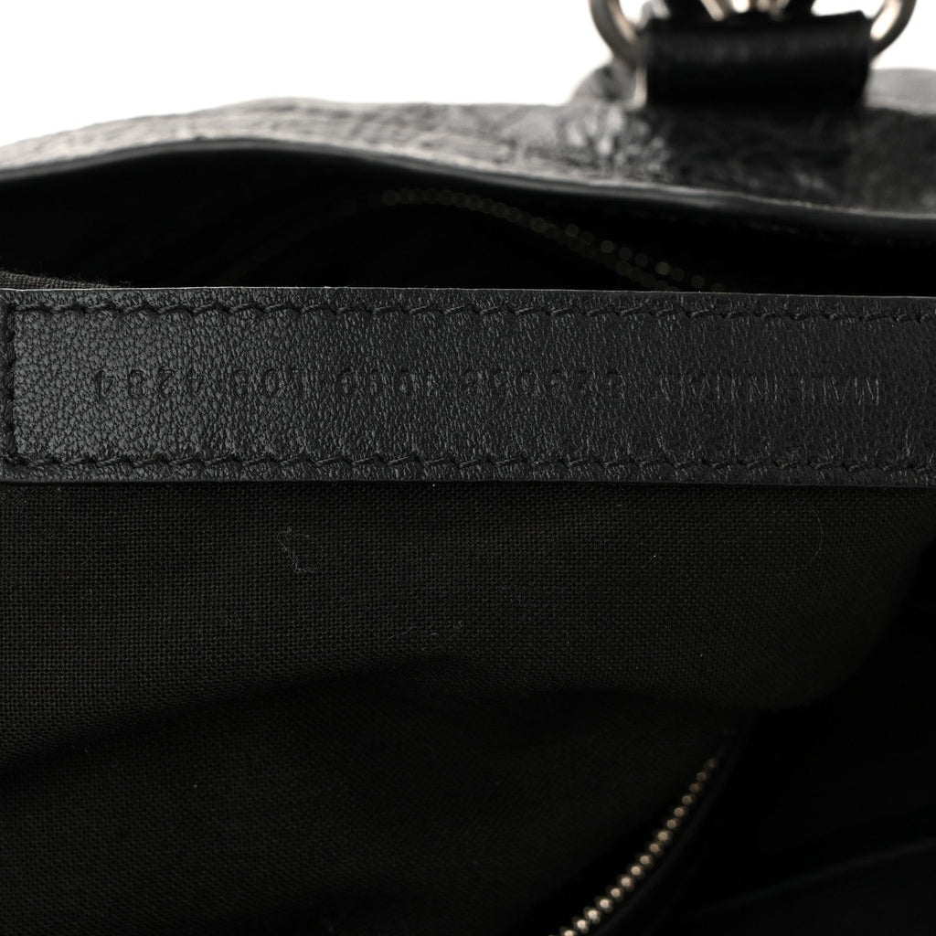 Balenciaga Agneau Classic Silver Hardware City Black