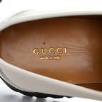 Gucci Cordovan Lux Womens Jeanne Platform Lug Sole 30/45mm Loafers 39.5 White