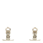 Chanel Logo Clip On Earrings Silver