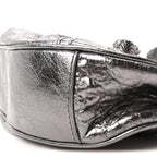 Balenciaga Metallic Agneau Arena Le Cagole Shoulder Bag XS Silver