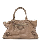 Balenciaga Agneau Giant 12 Rose Gold Hardware Work Gris Poivre