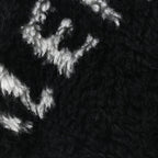 Balenciaga Faux Fur Diagonal Logo Explorer Crossbody Pouch  Black White