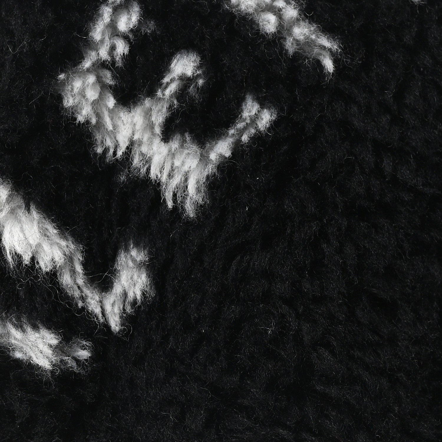 Balenciaga Faux Fur Diagonal Logo Explorer Crossbody Pouch  Black White