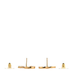 Chanel Enamel CC Textured Earrings Black Gold