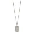 Chanel Metal Crystal Ruthenium Dog Tag Charm Necklace Black