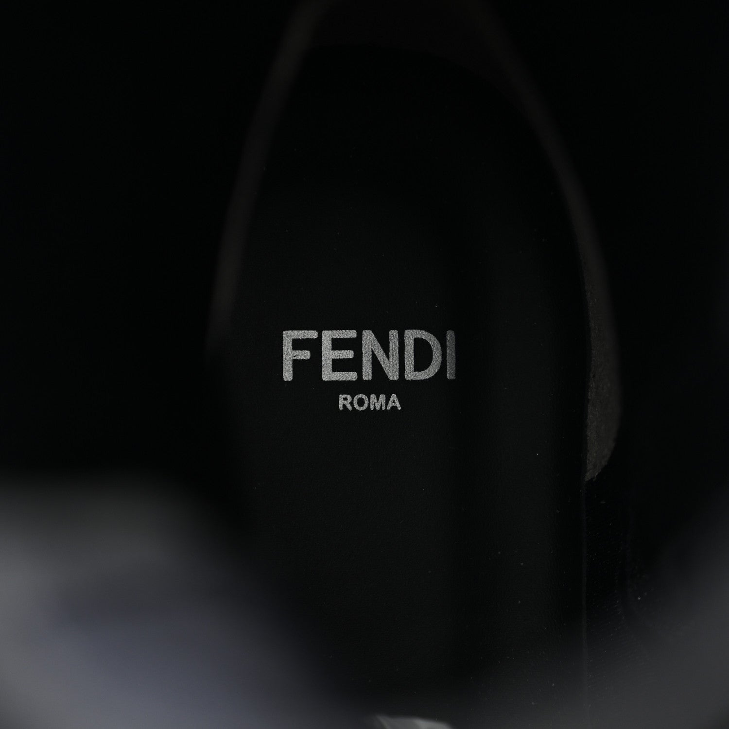 Fendi Mesh Canvas Embroidered Womens Lace Up Boots 36 Black