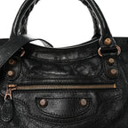 Balenciaga Agneau Giant 12 Gold Hardware City Black