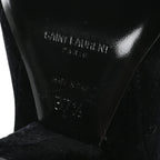 Saint Laurent Velvet Niki 105 Thigh High Boots 37.5 Black