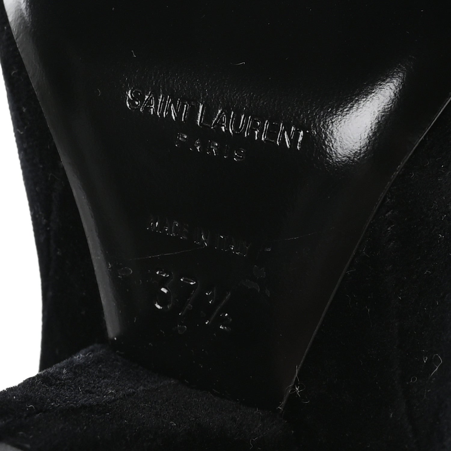 Saint Laurent Velvet Niki 105 Thigh High Boots 37.5 Black
