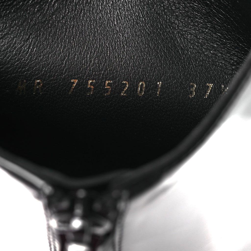 Saint Laurent Vitello Marilyn Auteuil 105 Ankle Zip Boots 37.5 Black