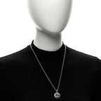 Gucci Sterling Silver Interlocking Circle GG Pendant Necklace