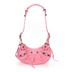 Balenciaga Agneau Arena Le Cagole Shoulder Bag XS Candy Pink