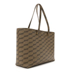 Balenciaga Coated Canvas BB Monogram Medium Signature East West Shopper Bag Beige Brown