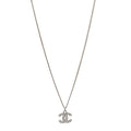 Chanel Crystal Timeless CC Necklace Silver