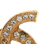 Chanel Pearl Crystal CC Drop Clip On Earrings Gold