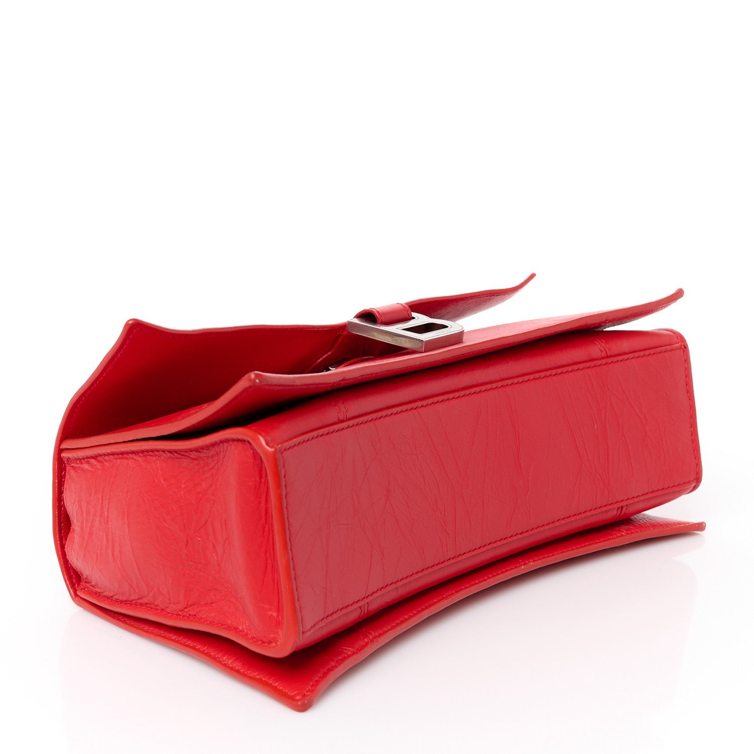 Balenciaga Arena Calfskin Small Crush Chain Bag Tomato Red