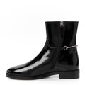 Gucci Brushed Calfskin Michelangelo Slim Horsebit Ankle Boots 36 Black