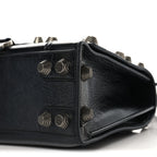 Balenciaga Arena Lambskin Medium Hourglass X Le Cagole Top Handle Bag Black