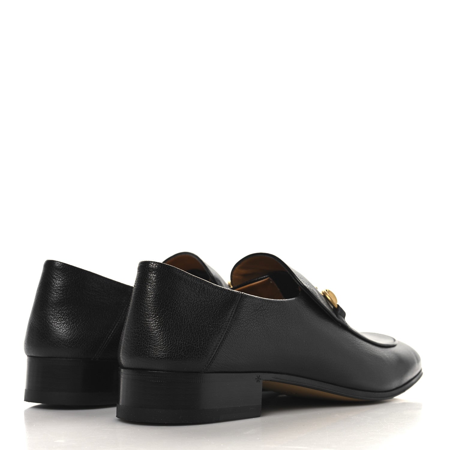 Gucci Goatskin Mens Horsebit Loafers 8.5 Black