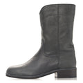 Chanel Calfskin Ascot CC Boots 37.5 Gray