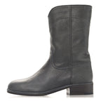Chanel Calfskin Ascot CC Boots 37.5 Gray