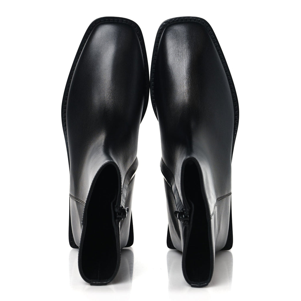 Balenciaga Calfskin Soft Rim Ankle Booties 37 Black