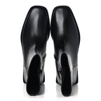 Balenciaga Calfskin Soft Rim Ankle Booties 37 Black