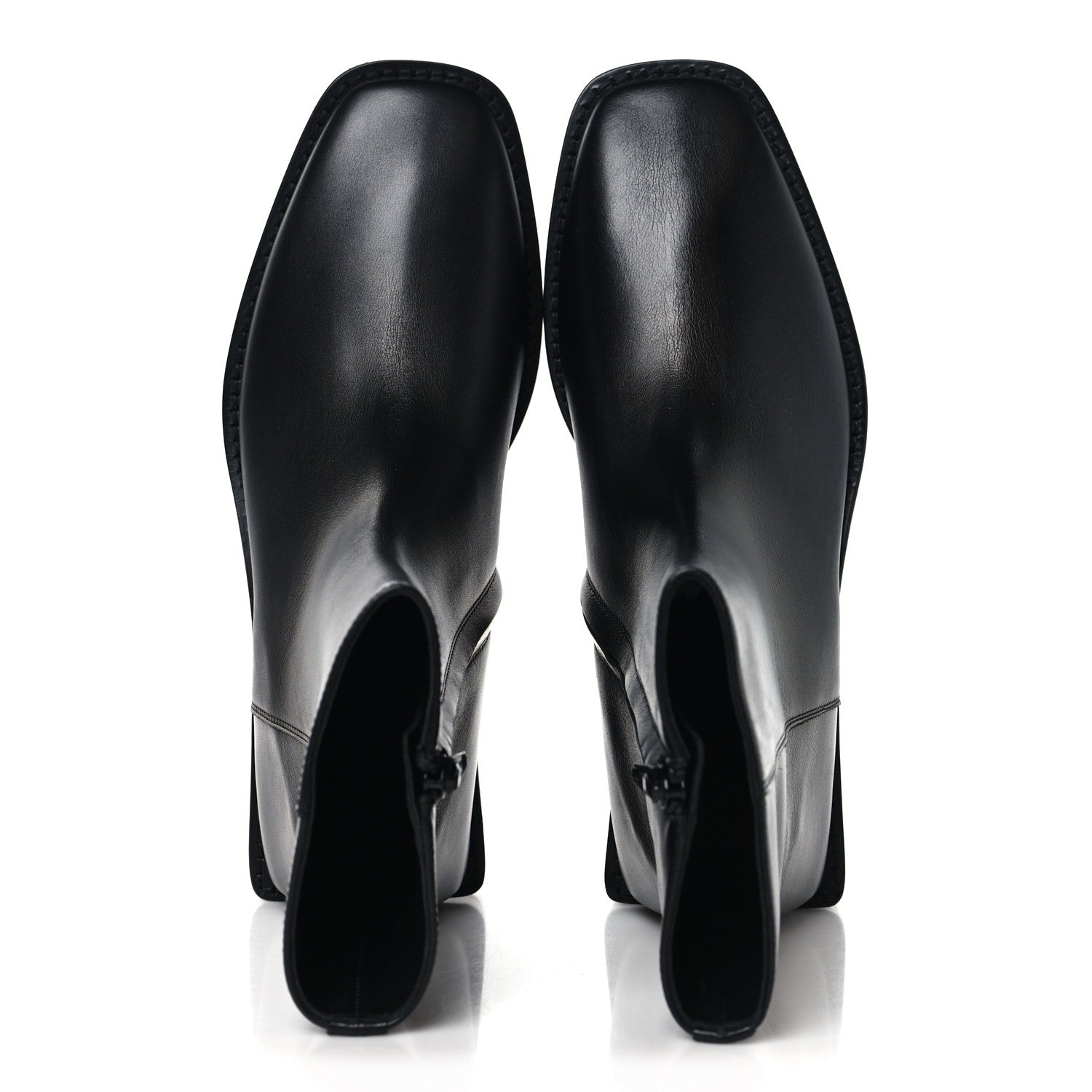 Balenciaga Calfskin Soft Rim Ankle Booties 37 Black