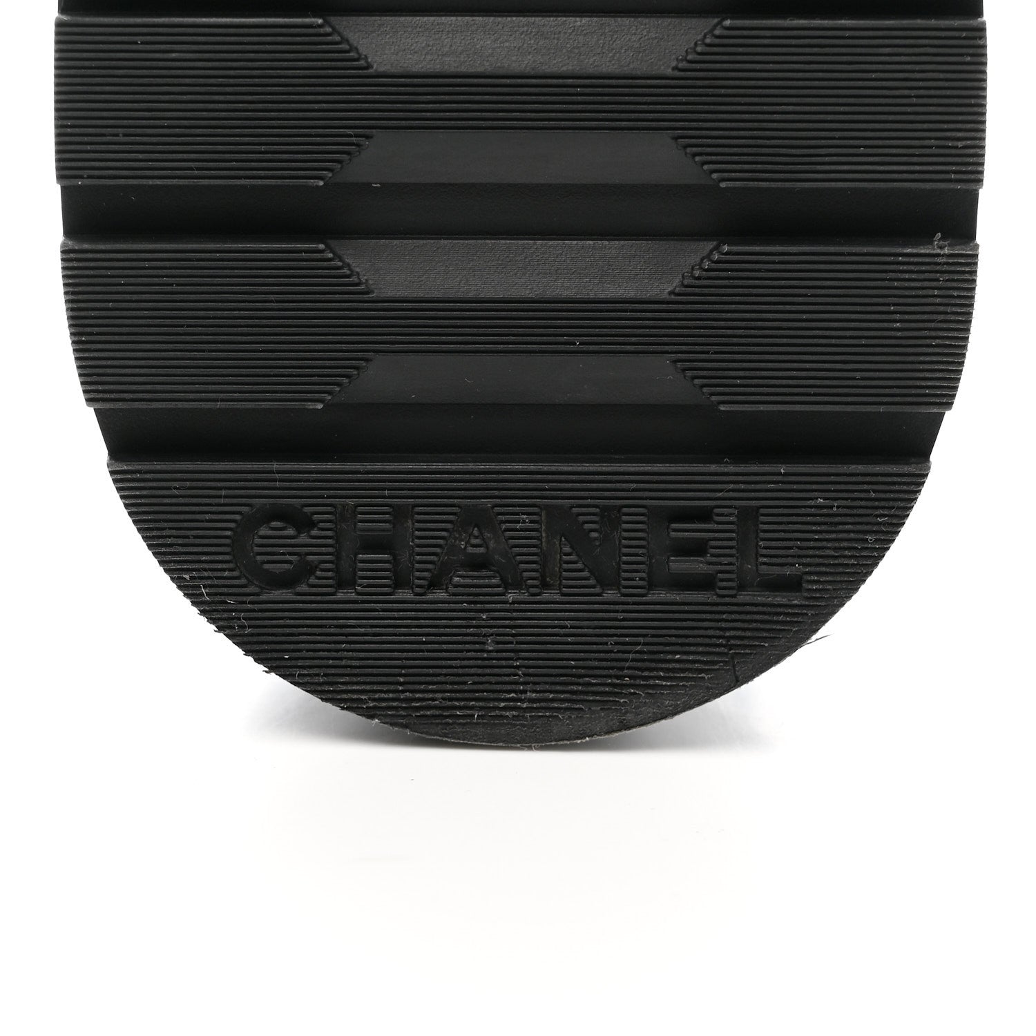 Chanel Shiny Lambskin Quilted Lace Up Combat Boots 38.5 Black