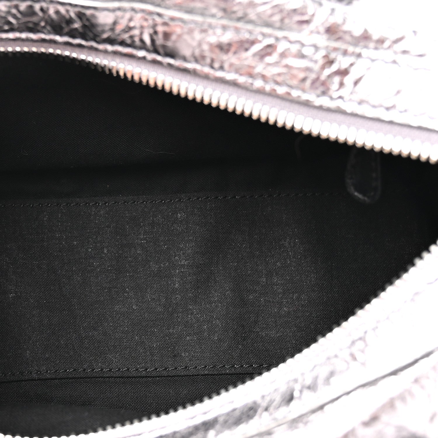Balenciaga Metallic Agneau Arena Mini Le Cagole Duffle Crossbody Bag Silver