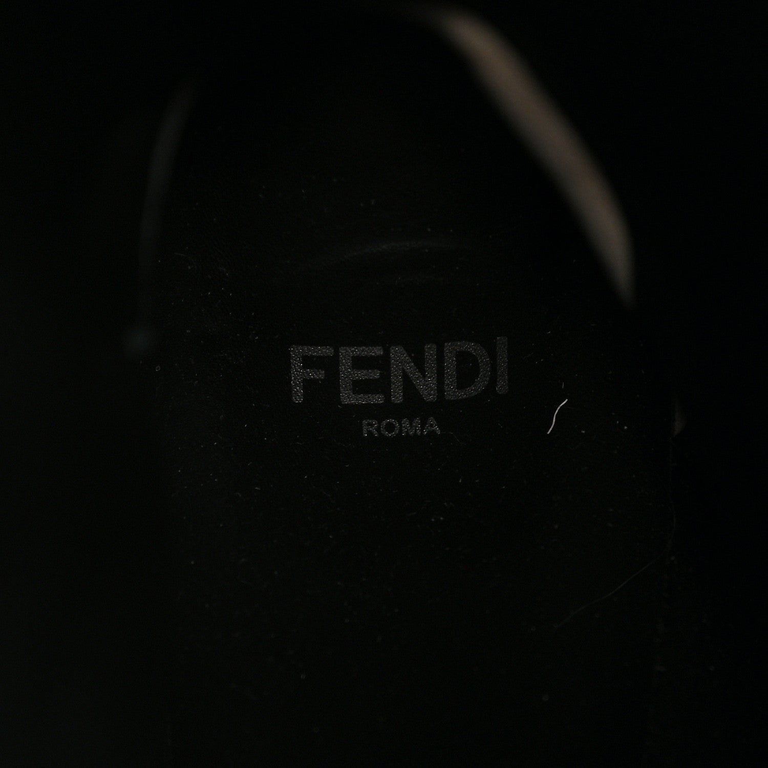 Fendi Chenille Jacquard FF 110mm Knee Boots 39 Black Blue