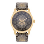 Gucci Stainless Steel Canvas 38mm G-Timeless GG Supreme Bee Quartz Watch Brown