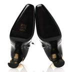 Saint Laurent Vitello Marilyn Auteuil 105 Ankle Zip Boots 37.5 Black
