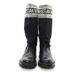 Christian Dior Calfskin Technical Fabric D-Major Boots 39 Black White