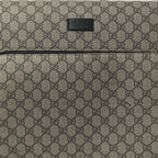 Gucci GG Supreme Monogram Four Wheel Suitcase Black