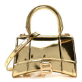 Balenciaga Metallic Calfskin Hourglass Top Handle Bag XS Gold