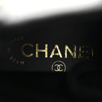 Chanel Shiny Calfskin Patent Cap Toe Lace Up Combat Boots 39 Black