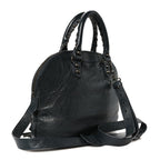 Balenciaga Agneau Classic Hardware Bowling Bag Anthracite