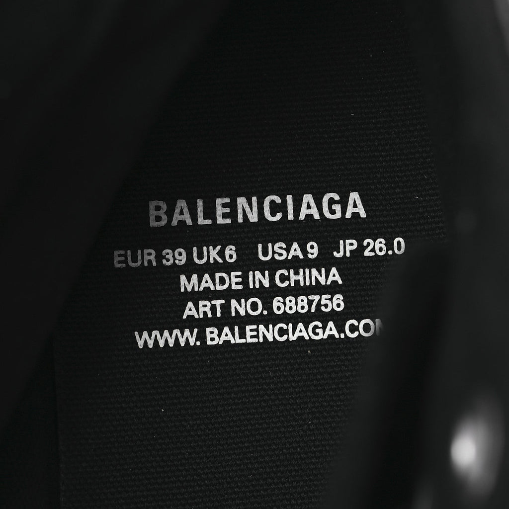 Balenciaga Agneau Arena Womens Paris High Top Sneakers 39 Black