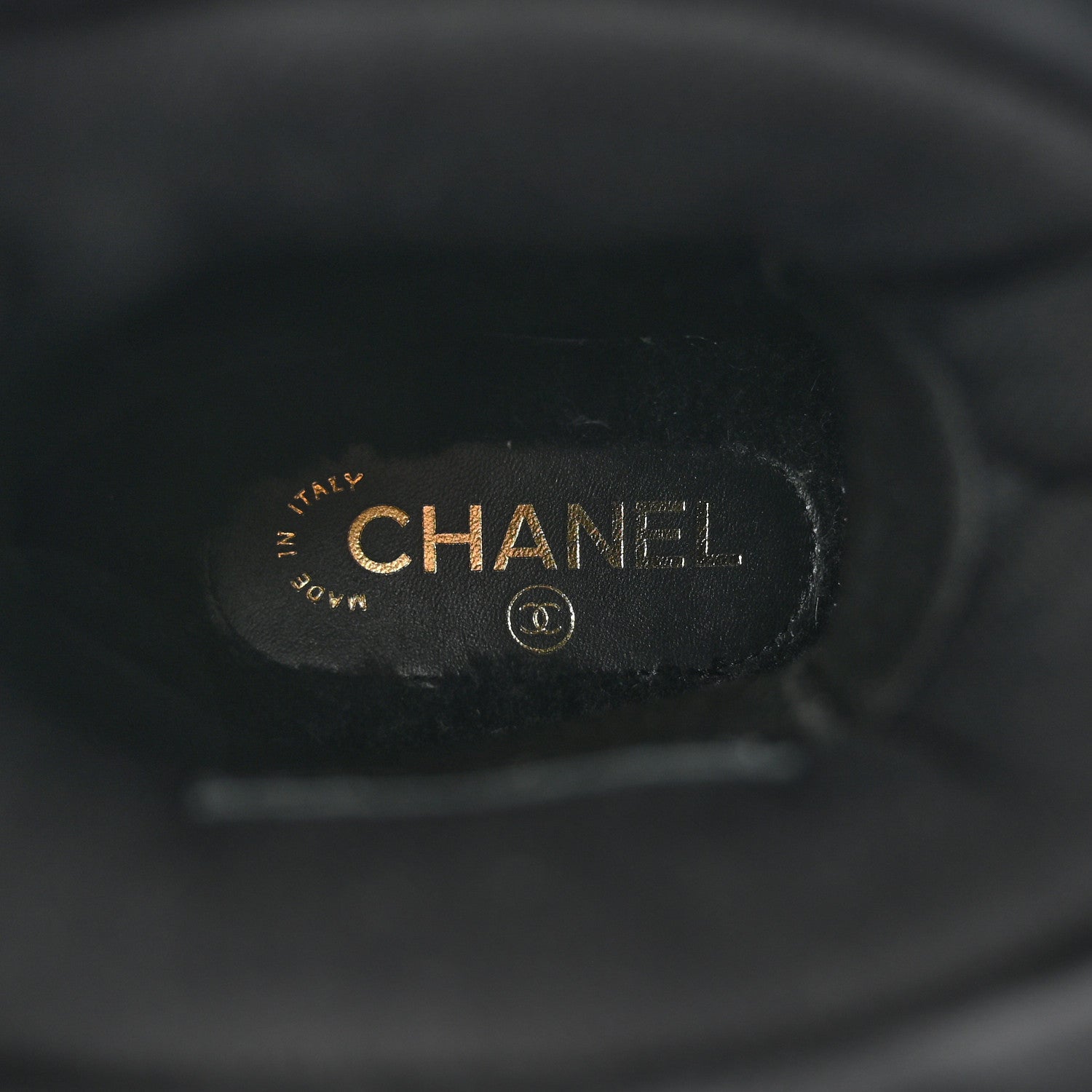 Chanel Tweed Shearling Sheepskin Drawstring Snow Ankle Boots 36 Black