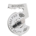 Chanel 18K White Gold Diamond No 5 Transformable Earrings