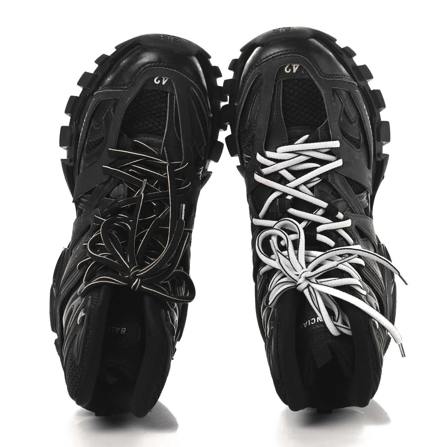 Balenciaga Mesh Nylon Mens Track Hike Sneakers 42 Black