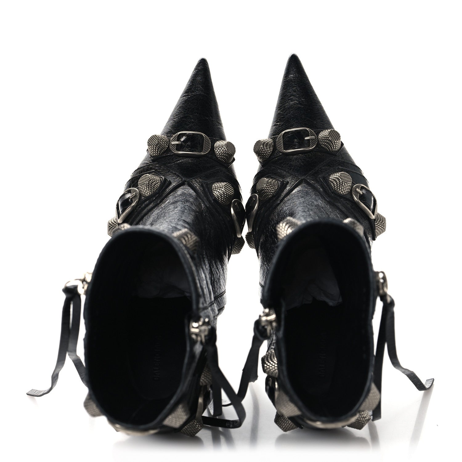 Balenciaga Agneau Arena Cagole 70mm Ankle Boots 35 Black