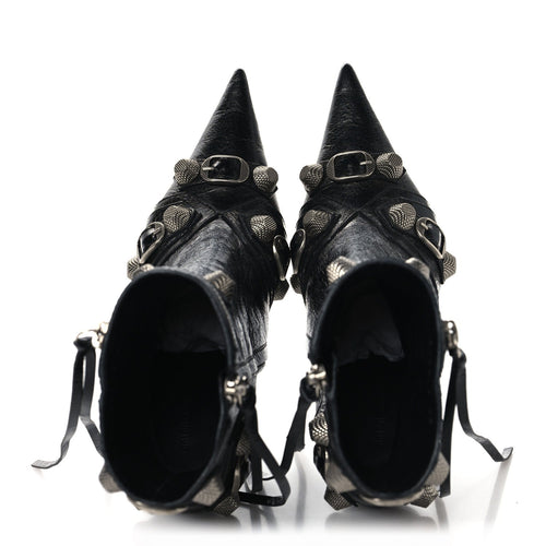 Balenciaga Agneau Arena Cagole 70mm Ankle Boots 35 Black