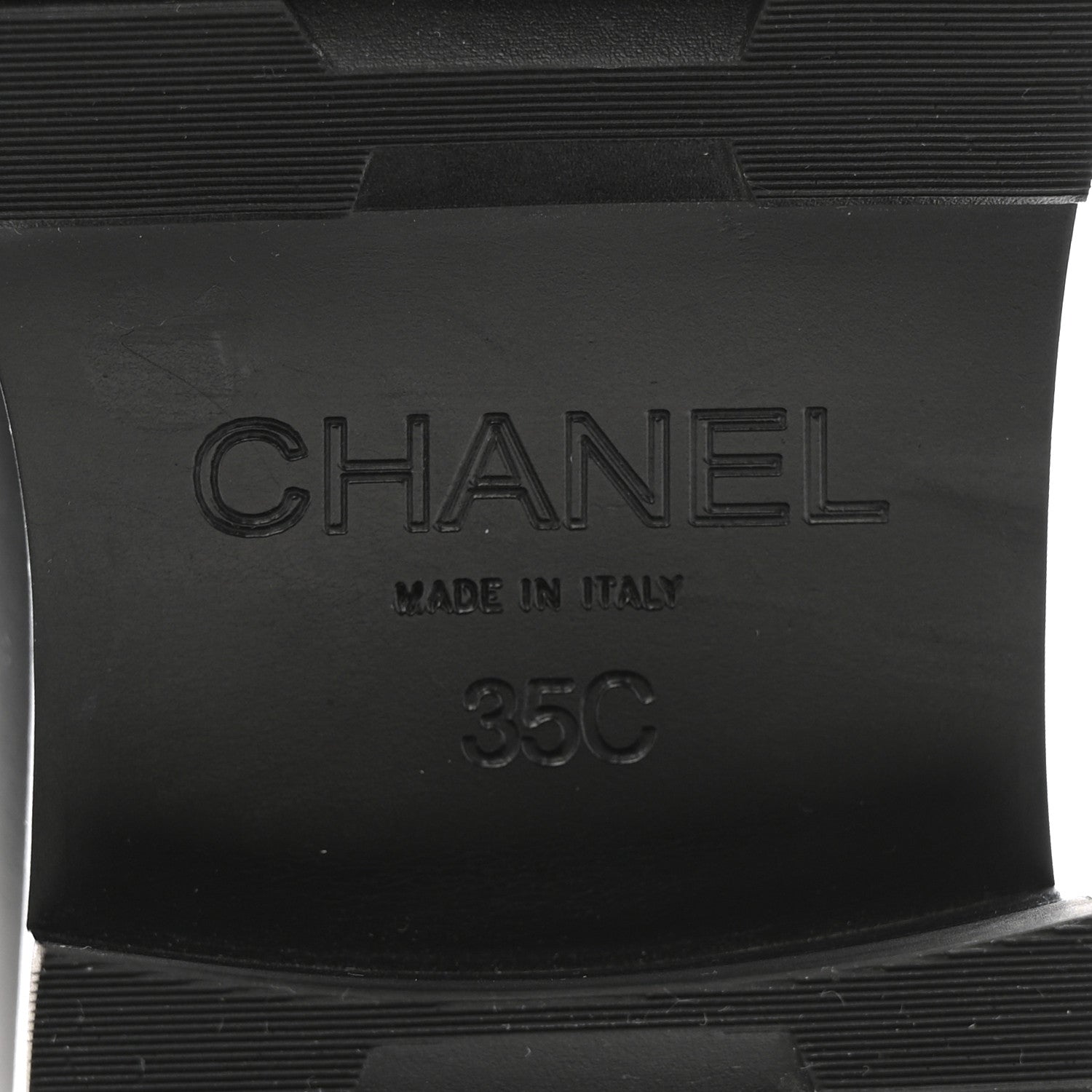 Chanel Calfskin Metal CC Loafers 35 Black