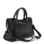 Balenciaga Agneau Classic Silver Hardware City Black