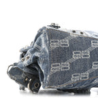 Balenciaga Denim BB Monogram Neo Cagole Handbag XS Blue