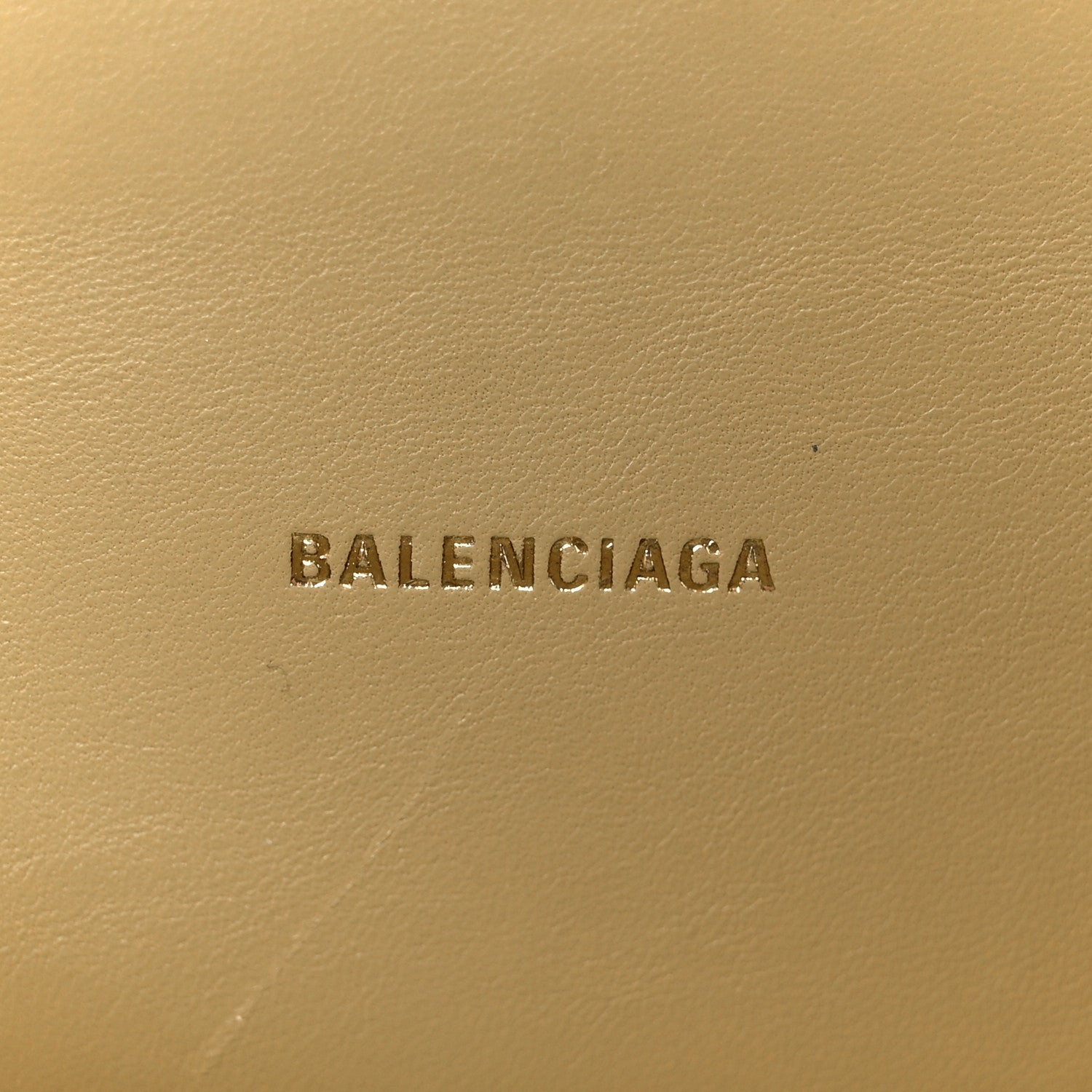 Balenciaga Mirror Calfskin Hourglass Top Handle Bag XS Gold